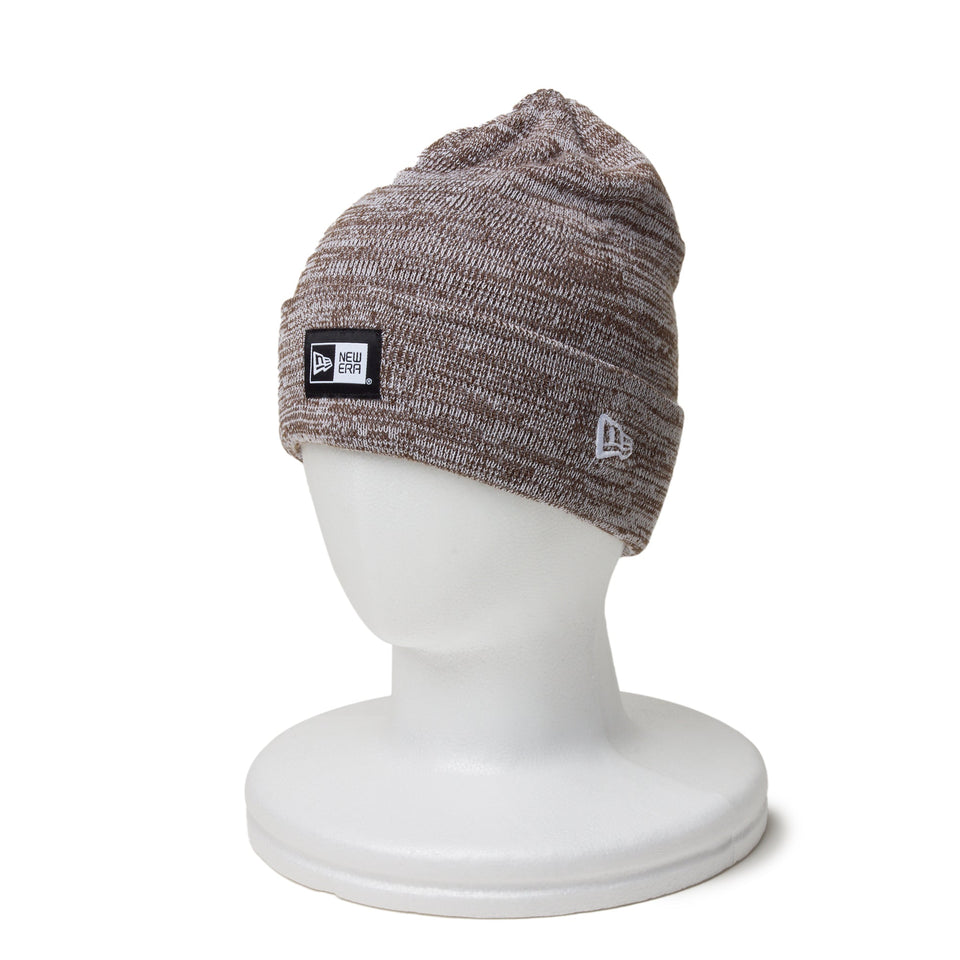 ベーシック カフニット Box Logo ボックスロゴ ウーブンパッチ ウォルナット/ホワイト - 14312228 - OSFM | NEW ERA ニューエラ公式オンラインストア