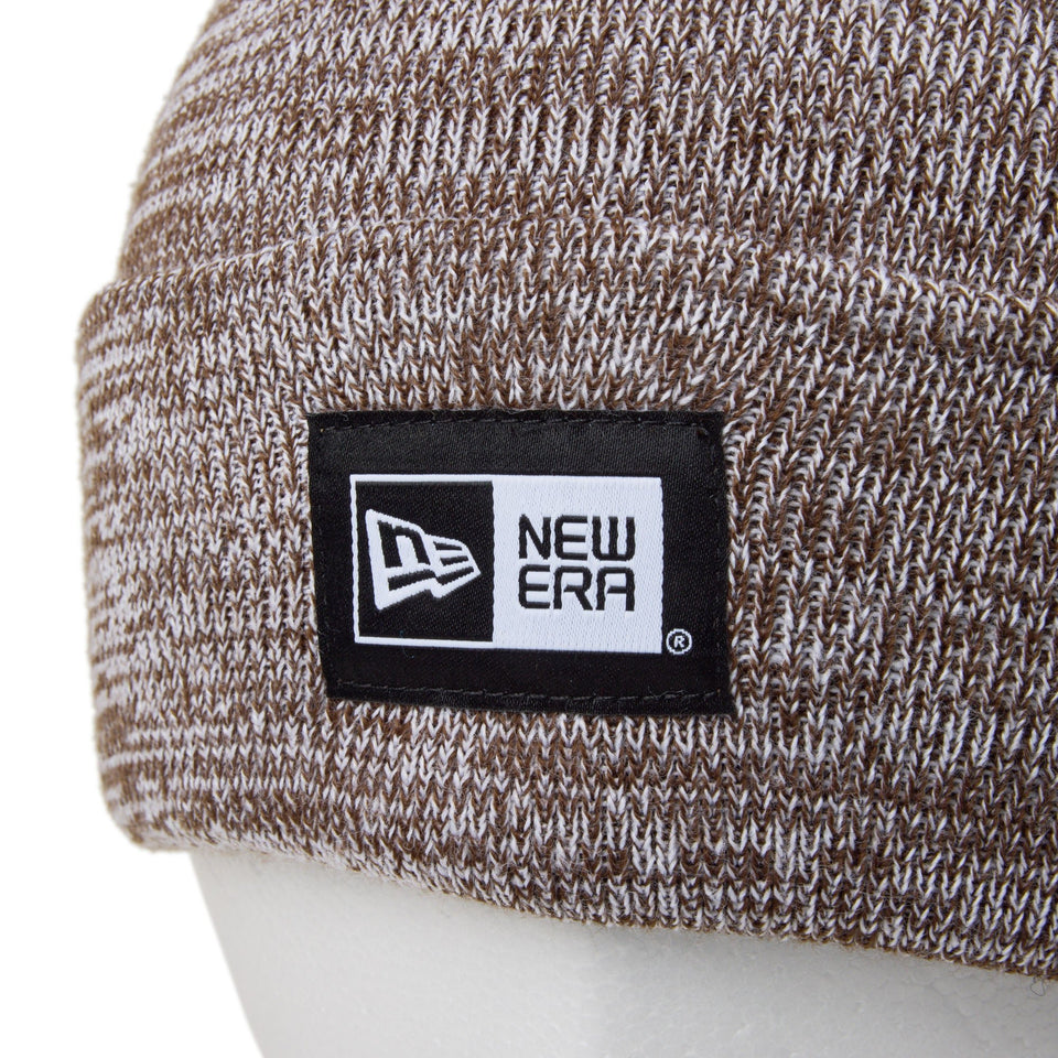 ベーシック カフニット Box Logo ボックスロゴ ウーブンパッチ ウォルナット/ホワイト - 14312228 - OSFM | NEW ERA ニューエラ公式オンラインストア