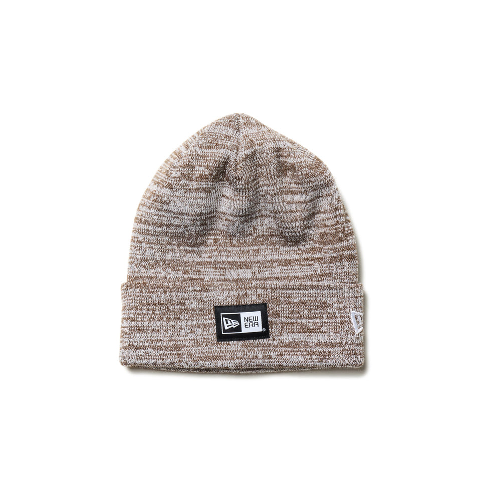 ベーシック カフニット Box Logo ボックスロゴ ウーブンパッチ ウォルナット/ホワイト - 14312228 - OSFM | NEW ERA ニューエラ公式オンラインストア