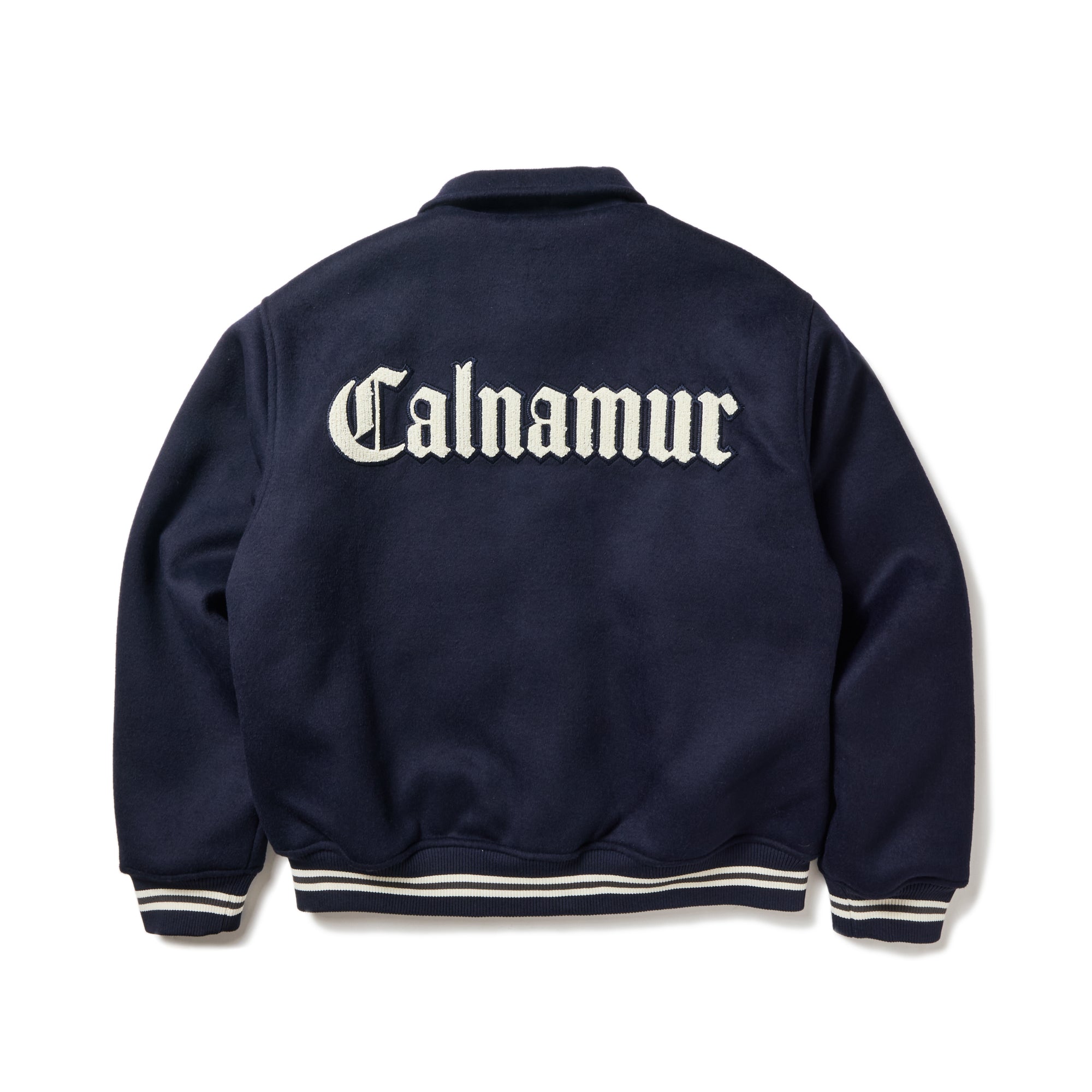 メルトン ヴァーシティジャケット CALNAMUR カルナムール ネイビー 2