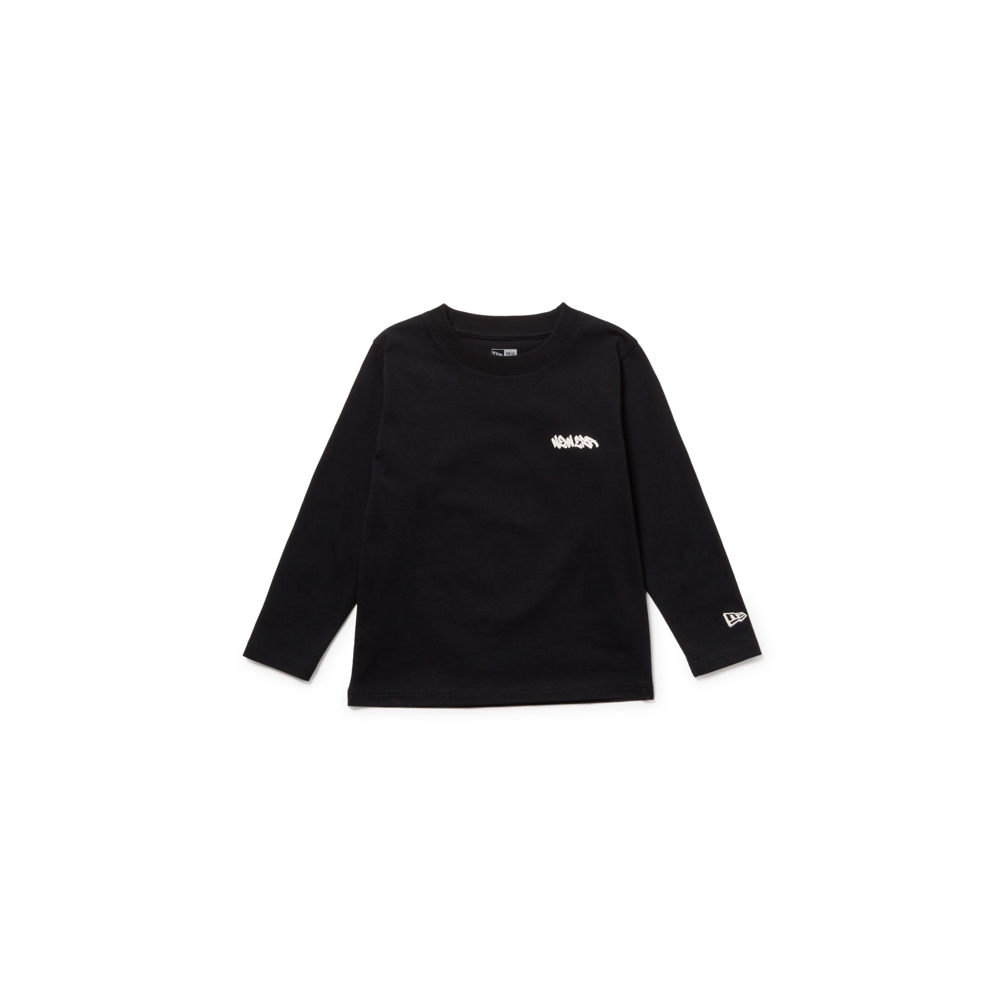 キッズ Child 長袖 コットン Tシャツ Tagging ブラック | ニューエラ