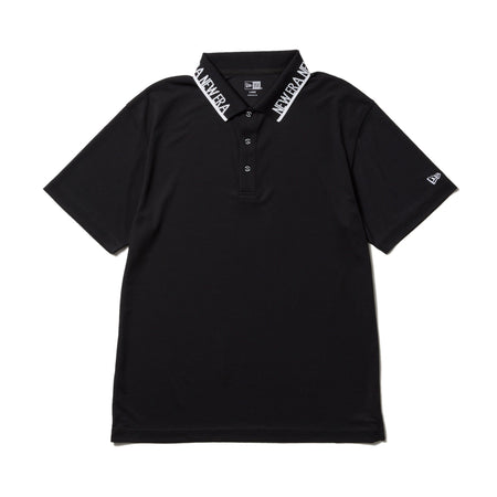 半袖 鹿の子 ポロシャツ Collar Logo ブラック | ゴルフ