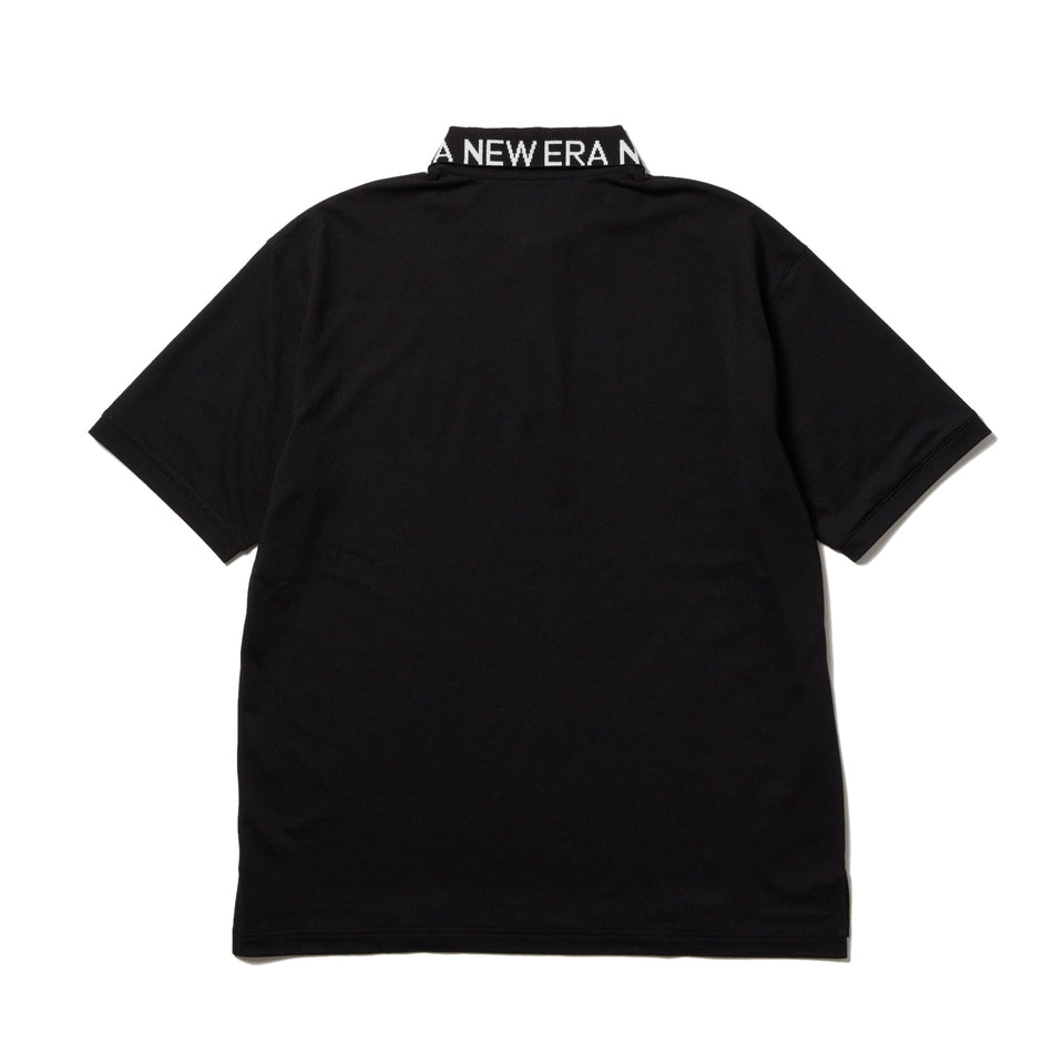 半袖 オーバーサイズド ポロシャツ Collar Logo ブラック 半袖 オーバーサイズド ポロシャツ Collar Logo ブラック