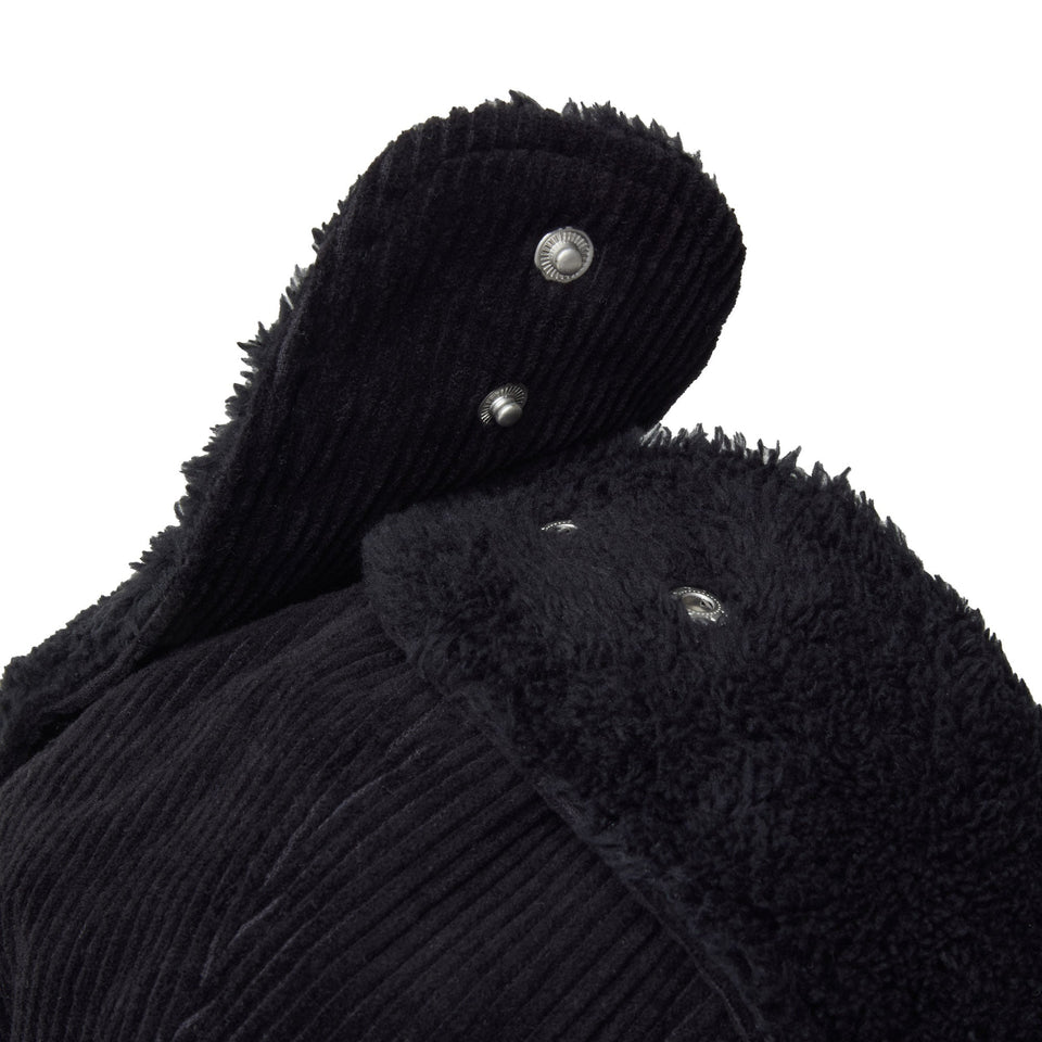 トラッパー Corduroy コーデュロイ Mink Fleece ウーブンパッチ ブラック【ニューエラアウトドア】 - 14307173 - M | NEW ERA ニューエラ公式オンラインストア