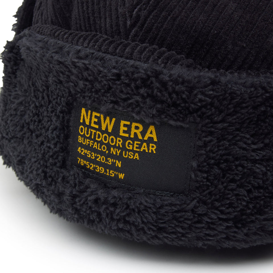 トラッパー Corduroy コーデュロイ Mink Fleece ウーブンパッチ ブラック【ニューエラアウトドア】 - 14307173 - M | NEW ERA ニューエラ公式オンラインストア
