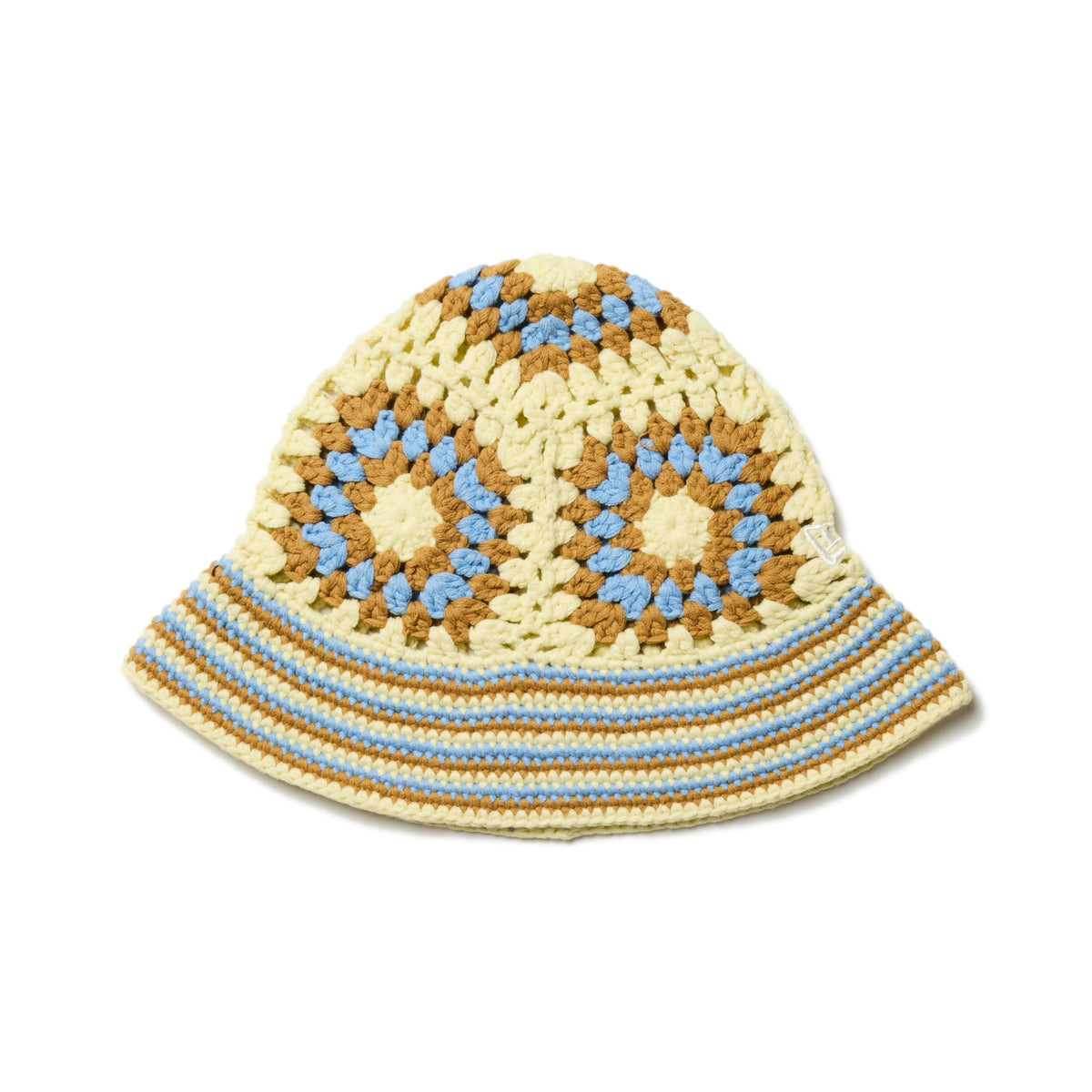 クロシェ ニットバケット Croche ブラック/ホワイト