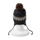 ポンポンニット イヤーフラップ Ear Flap Line ブラック - 14312139 - OSFM | NEW ERA ニューエラ公式オンラインストア