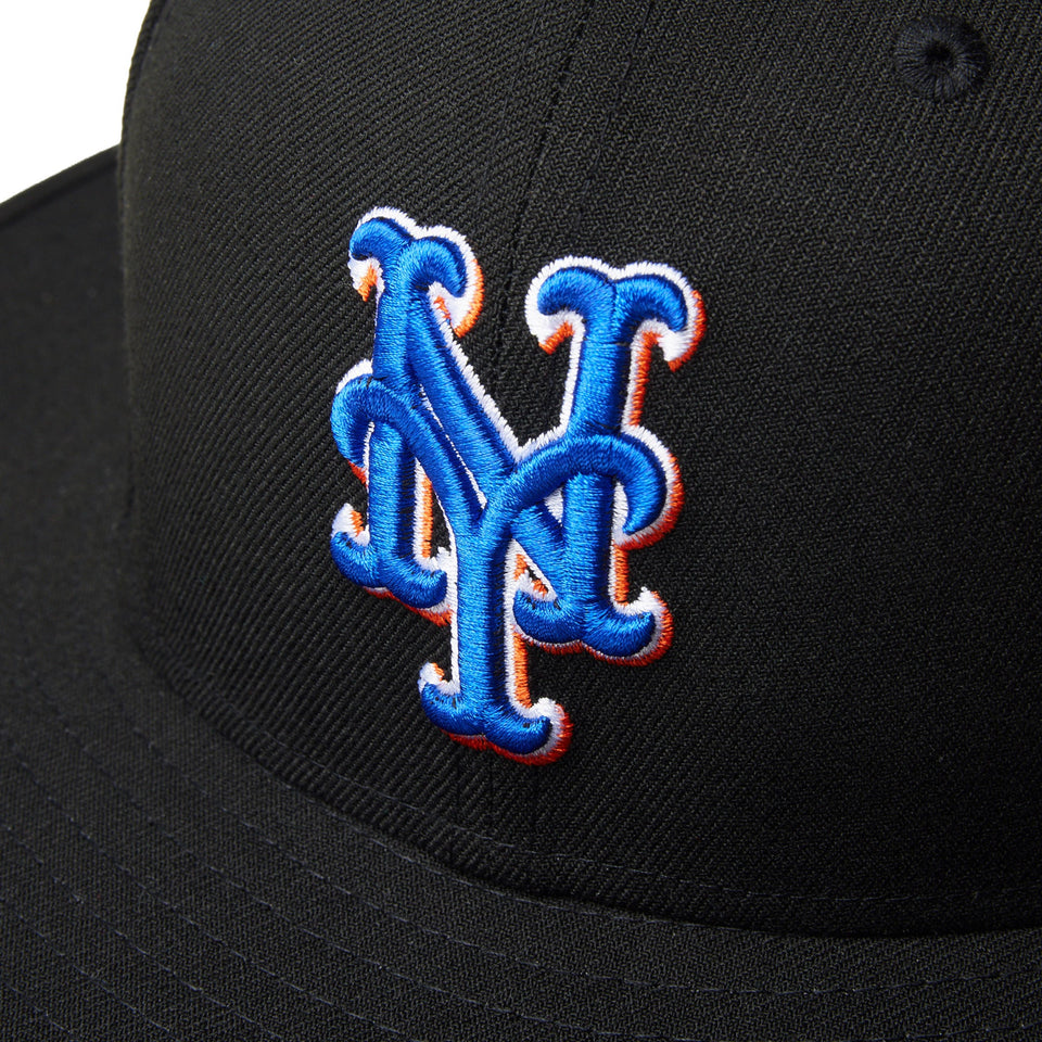 フィッテド ロングブリムハット Fitted Long Brim Hat ニューヨーク・メッツ ブラック - 14307335 - 700 | NEW ERA ニューエラ公式オンラインストア