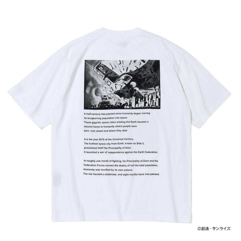 半袖 ウォッシュドコットン Tシャツ 機動戦士ガンダム オフホワイト