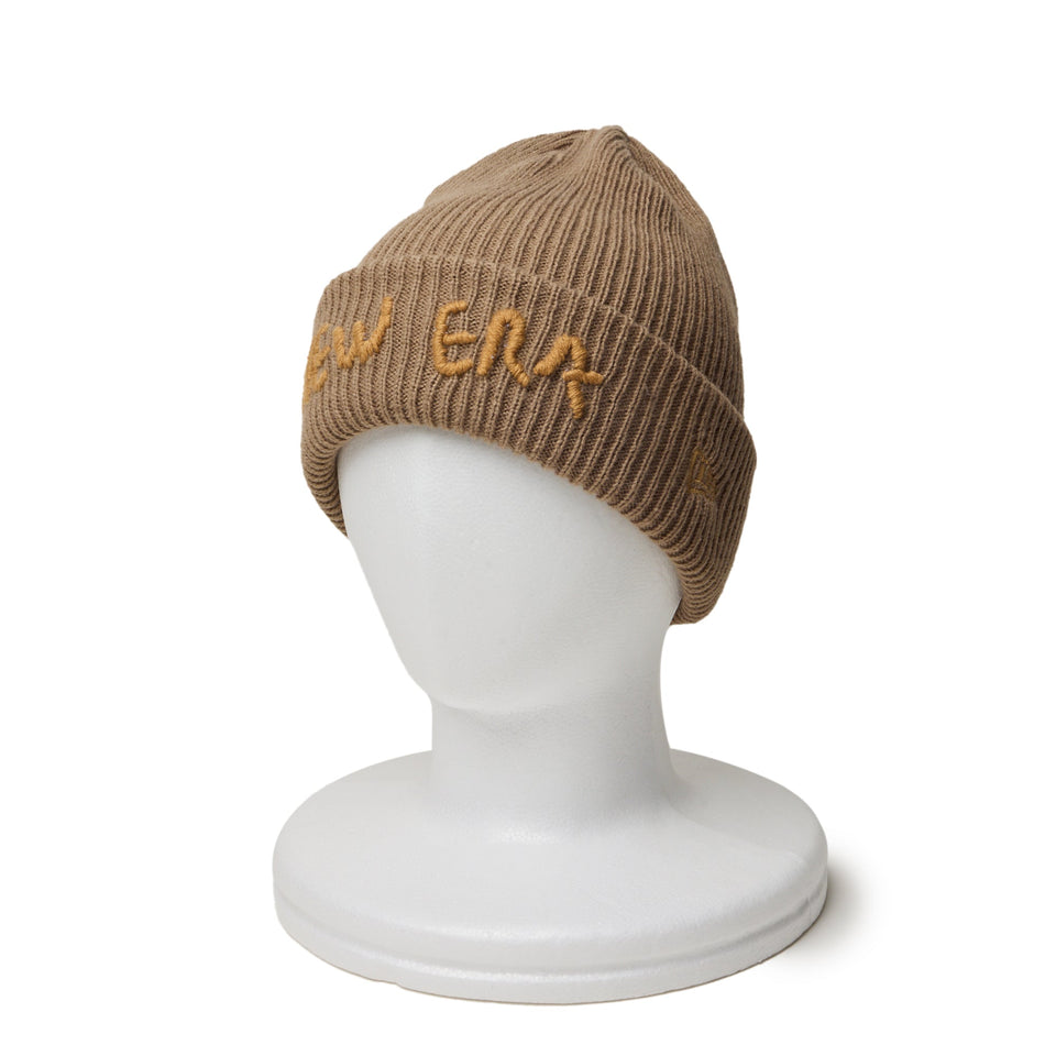 ベーシック カフニット Handwritten Logo ベージュ - 14312211 - OSFM | NEW ERA ニューエラ公式オンラインストア