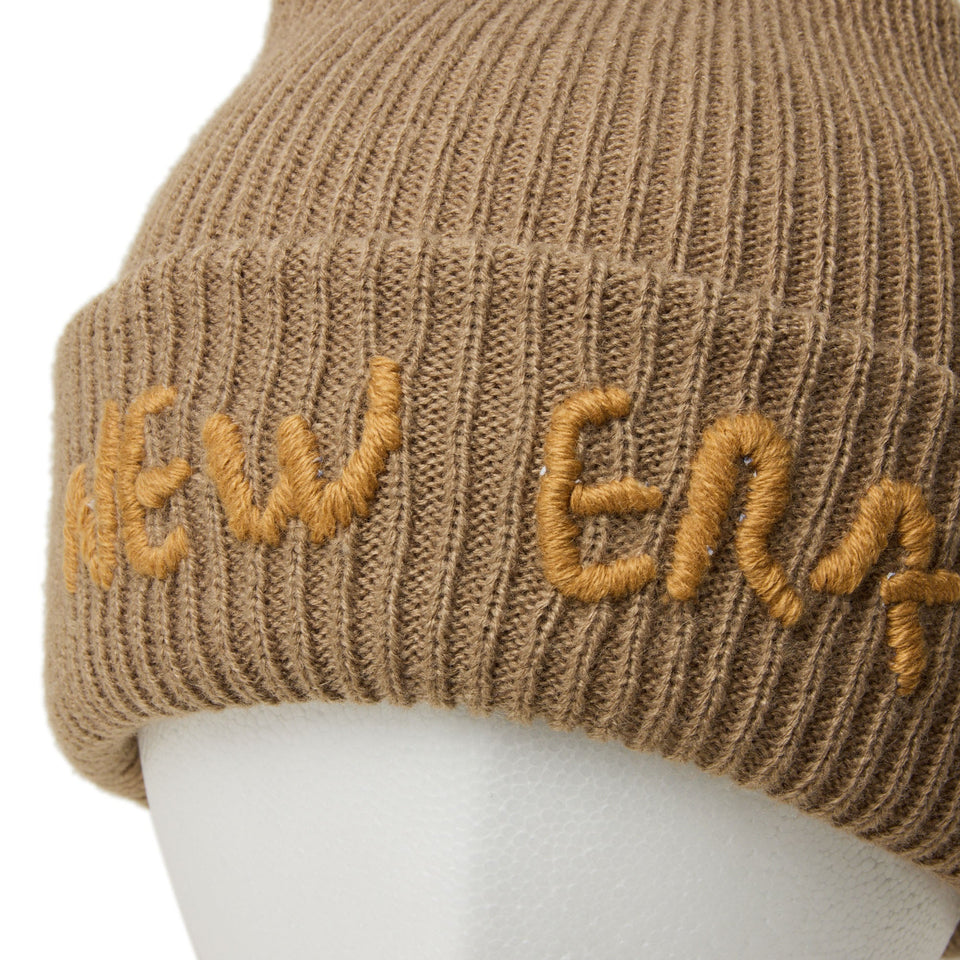 ベーシック カフニット Handwritten Logo ベージュ - 14312211 - OSFM | NEW ERA ニューエラ公式オンラインストア