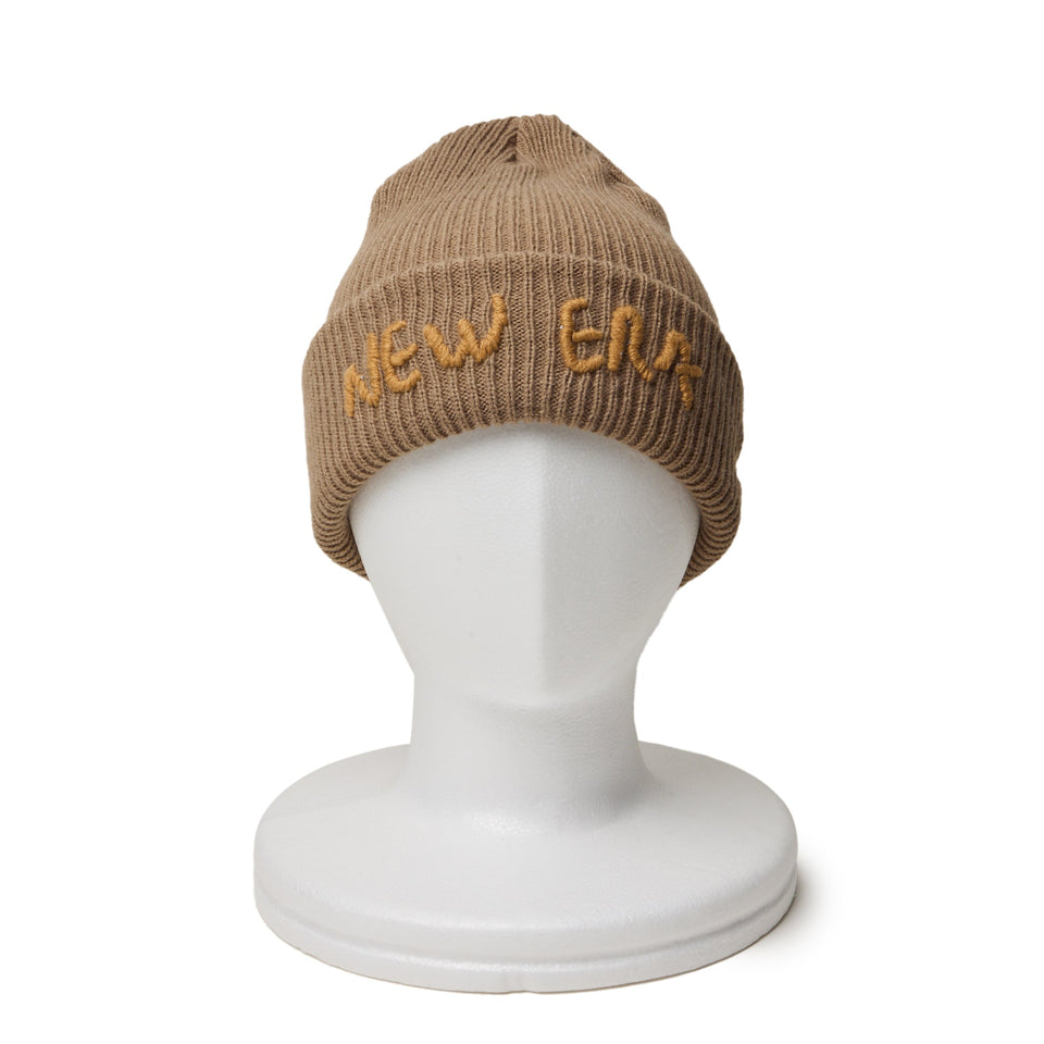 ベーシック カフニット Handwritten Logo ベージュ - 14312211 - OSFM | NEW ERA ニューエラ公式オンラインストア