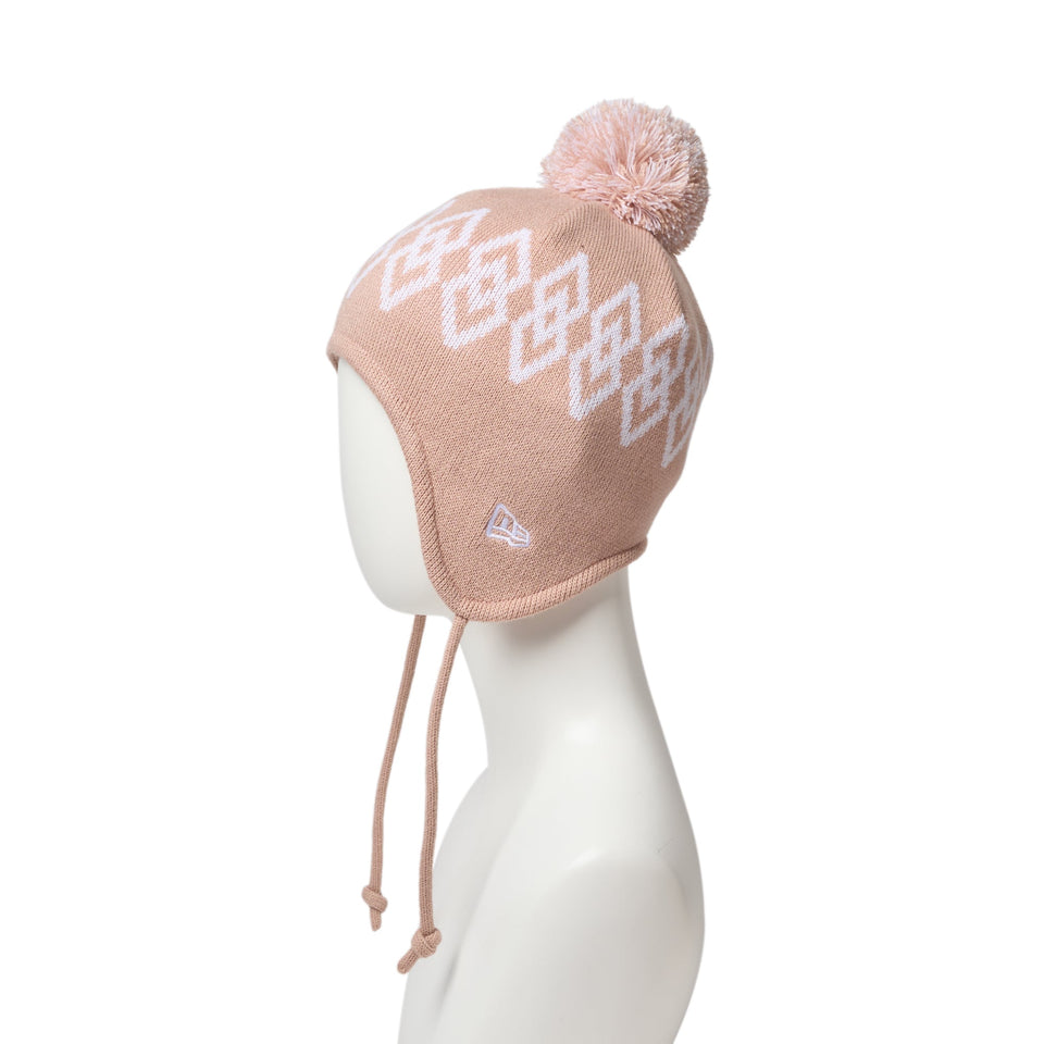キッズ Kid's ポンポンニット イヤーフラップ ラスティピンク - 14671677 - YTH | NEW ERA ニューエラ公式オンラインストア