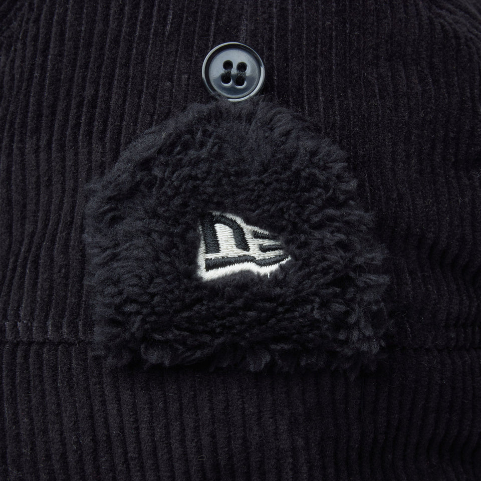 Kid's トラッパー Mink Fleece Corduroy ミンクフリース コーデュロイ ブラック【ニューエラアウトドア】 - 14357850 - SM | NEW ERA ニューエラ公式オンラインストア