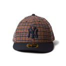 LP 59FIFTY フランネル チェック ニューヨーク・ヤンキース ブラウン ネイビー - 14667658 - 700 | NEW ERA ニューエラ公式オンラインストア
