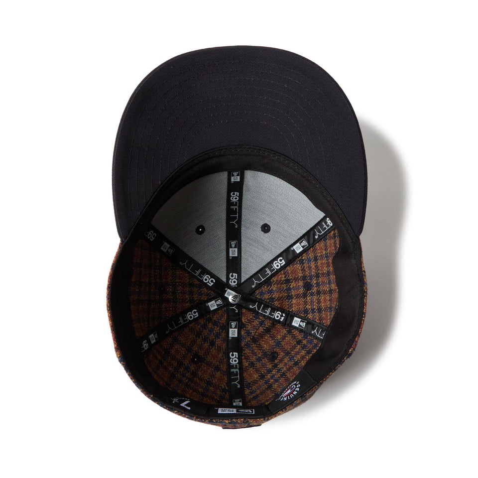 LP 59FIFTY フランネル チェック ニューヨーク・ヤンキース ブラウン ネイビー - 14667658 - 700 | NEW ERA ニューエラ公式オンラインストア