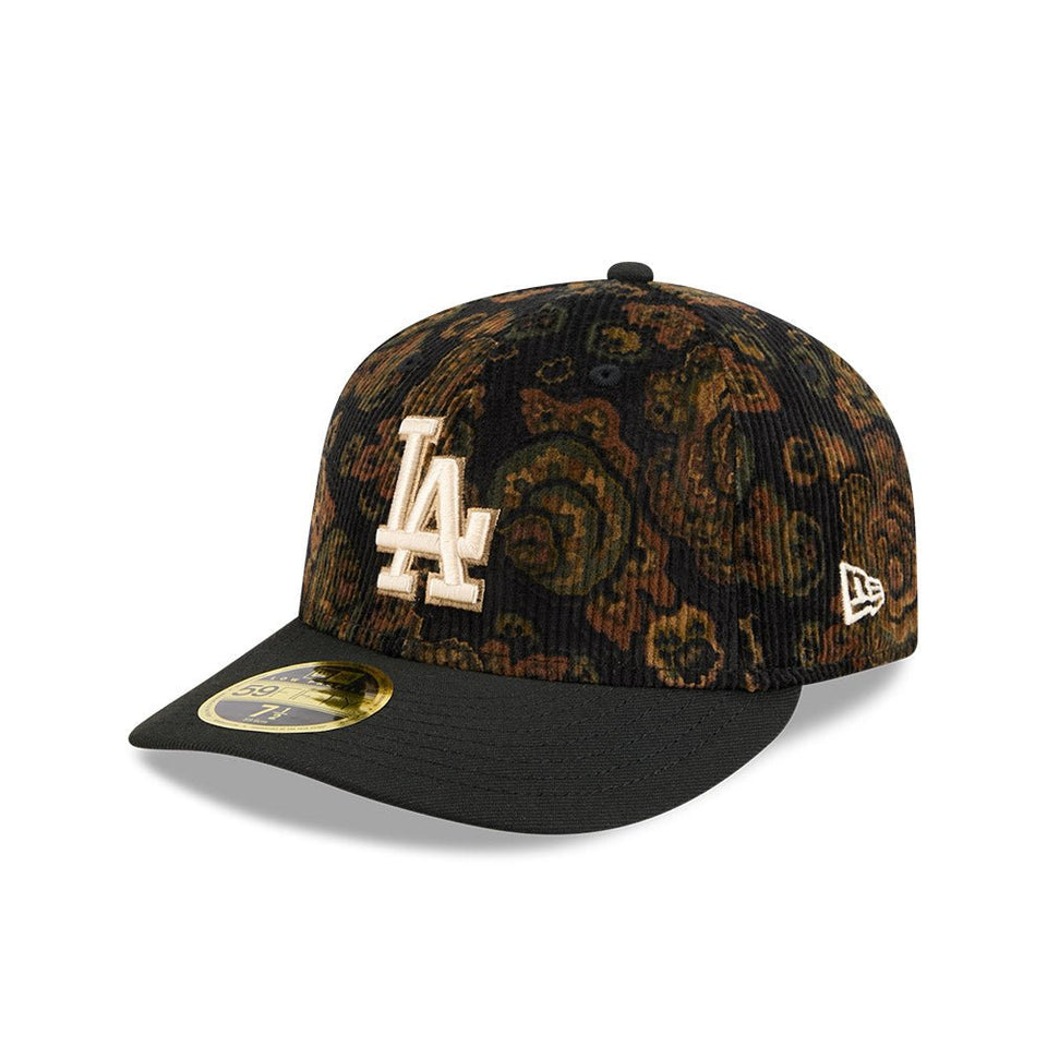 ヤスコ LP 59FIFTY Floral Corduroy ロサンゼルス・ドジャース ブラック