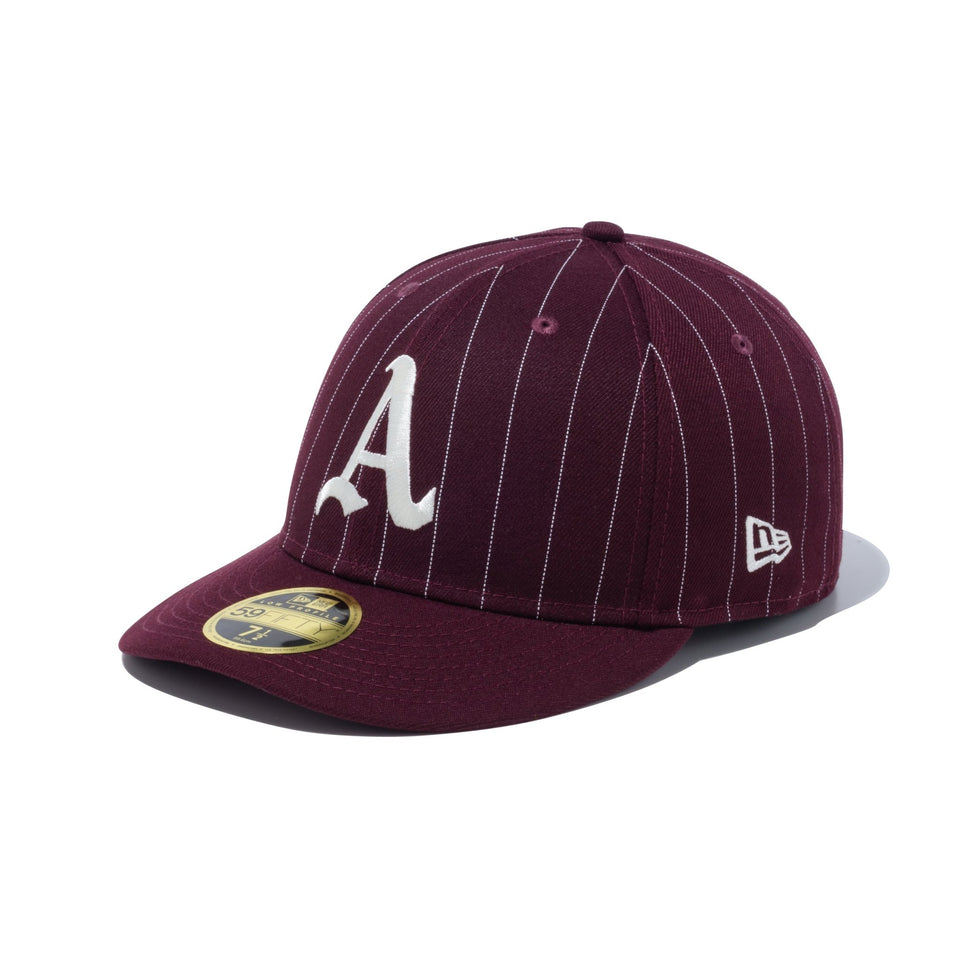 LP 59FIFTY Pinstripe オークランド・アスレチックス クーパーズタウン マルーン - 14109454-700 | NEW ERA ニューエラ公式オンラインストア