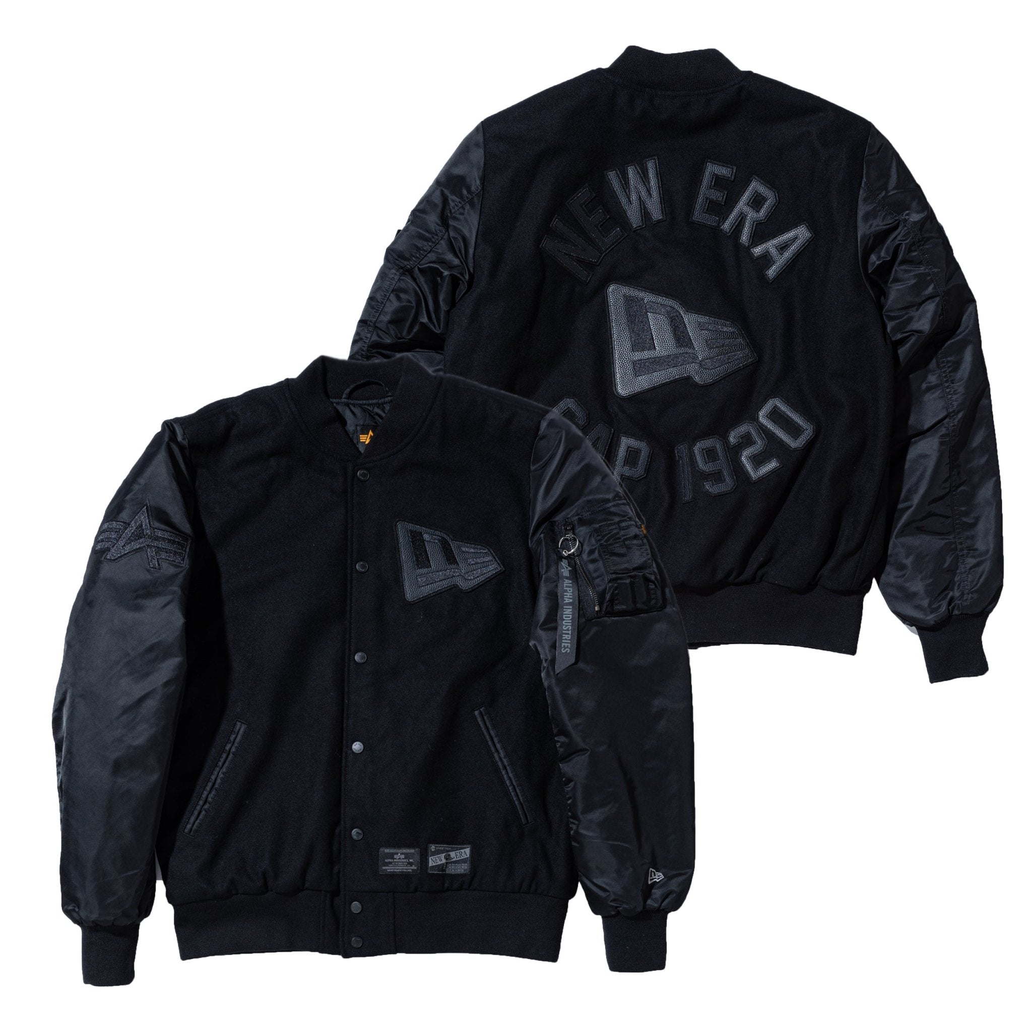 美品✨アルファMA-1 UNICOLOR PATCH ブラック バッグロゴ XL ma-1-alpha-industries-14334760
