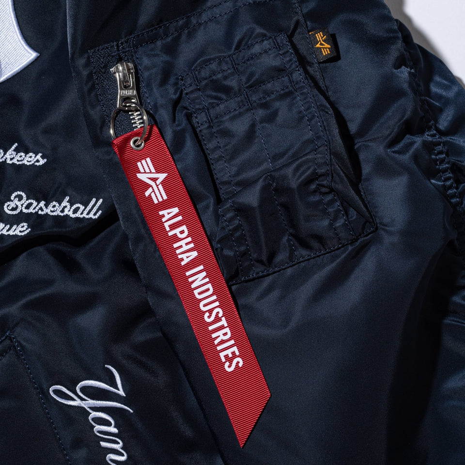 MA - 1 ボンバージャケット Alpha Industries ニューヨーク・ヤンキース ネイビー - 14667154 - S | NEW ERA ニューエラ公式オンラインストア