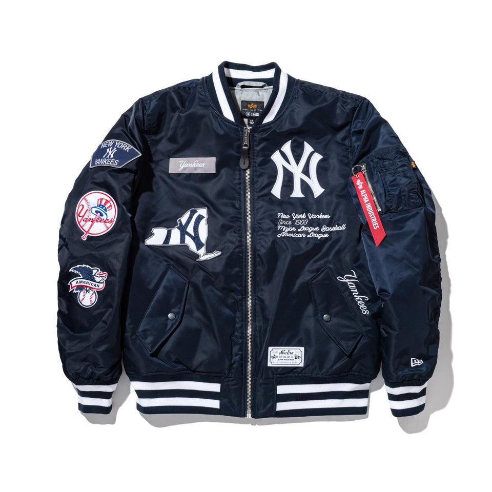MA - 1 ボンバージャケット Alpha Industries ニューヨーク・ヤンキース ネイビー - 14667154 - S | NEW ERA ニューエラ公式オンラインストア
