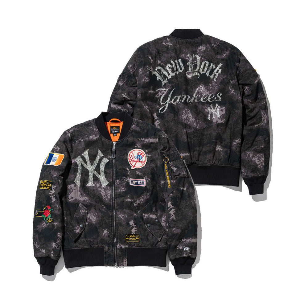 MA - 1 ボンバージャケット Alpha Industries ニューヨーク・ヤンキース ブラックカモ - 14668848 - S | NEW ERA ニューエラ公式オンラインストア