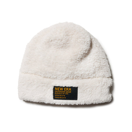 ぴっぴページ ベーシック ビーニー Mink Fleece ウーブンパッチ アイボリー