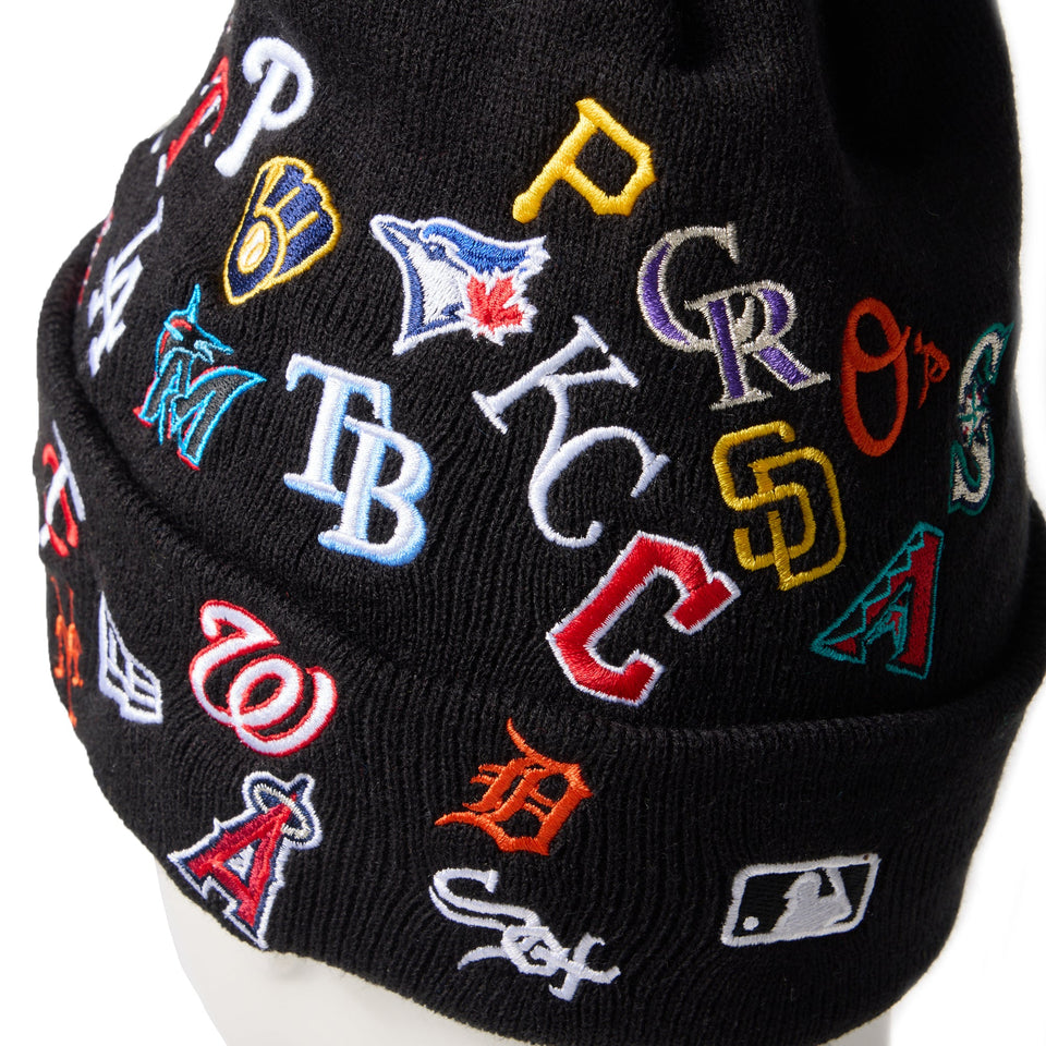 ベーシック カフニット チームロゴ オールオーバー MLB ブラック - 14670076 - OSFM | NEW ERA ニューエラ公式オンラインストア