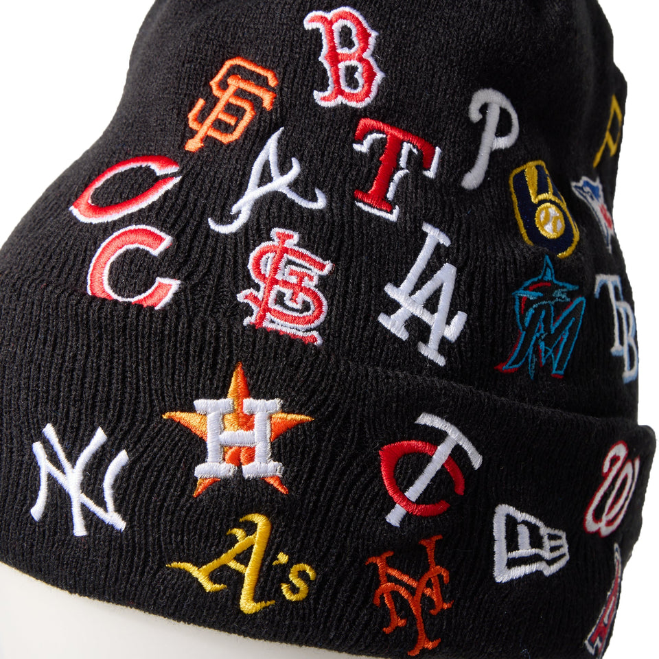 ベーシック カフニット チームロゴ オールオーバー MLB ブラック - 14670076 - OSFM | NEW ERA ニューエラ公式オンラインストア
