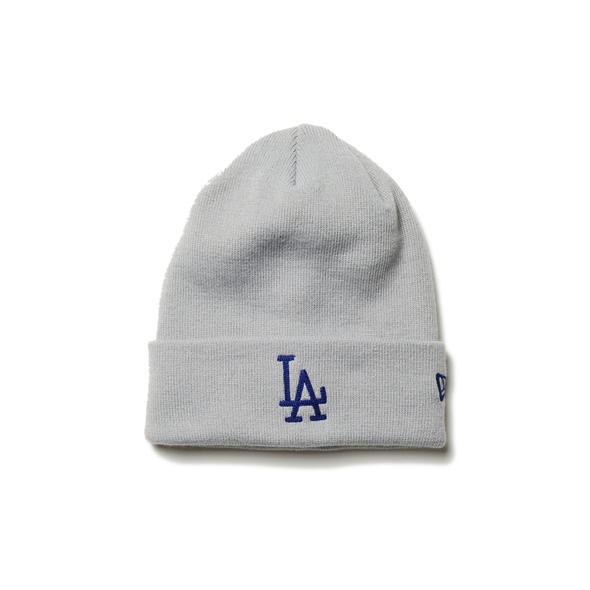 BARNEYS NEW YORK カシミヤニット帽 グレー ベーシック カフニット MLB Team Logo ロサンゼルス・ドジャース