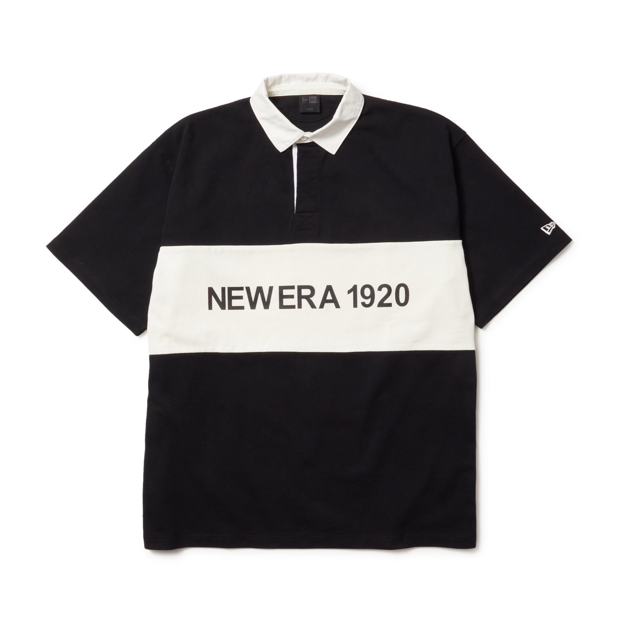 半袖 オーバーサイズド ラグビーシャツ NEW ERA 1920 ブラック