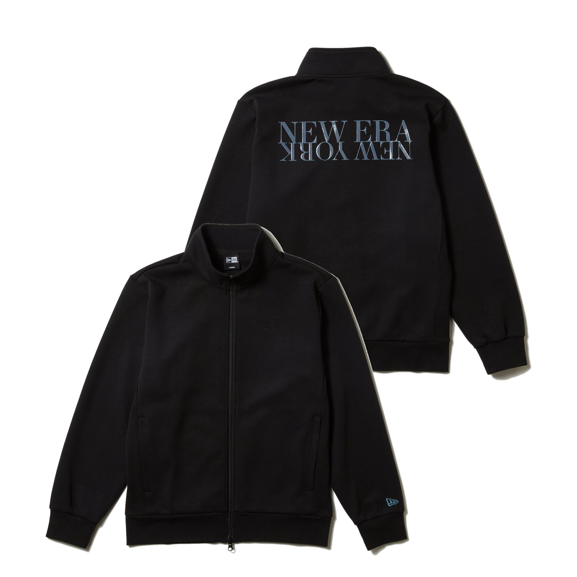 5525GOLF ゴルフ　フルジップ　ジャケット ブラック ライトテック スウェット フルジップジャケット NEW ERA NEW