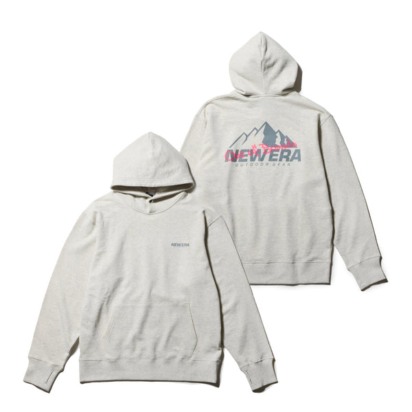 NEW ERA ロゴ入り ホワイトスウェット 裏毛 オーバーサイズド スウェット クルーネック Jacquard Logo