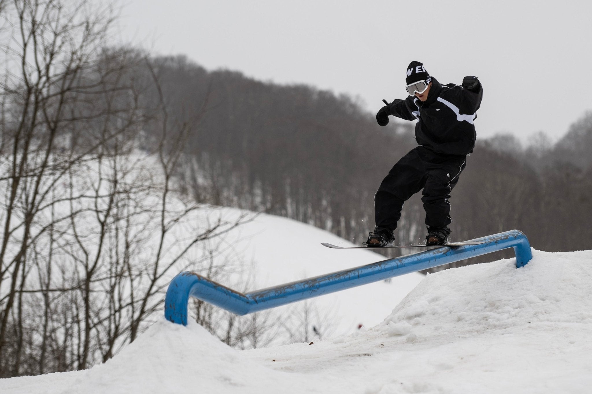 スノートラックパンツ NEW ERA SNOWBOARDING パイピング ブラック 4