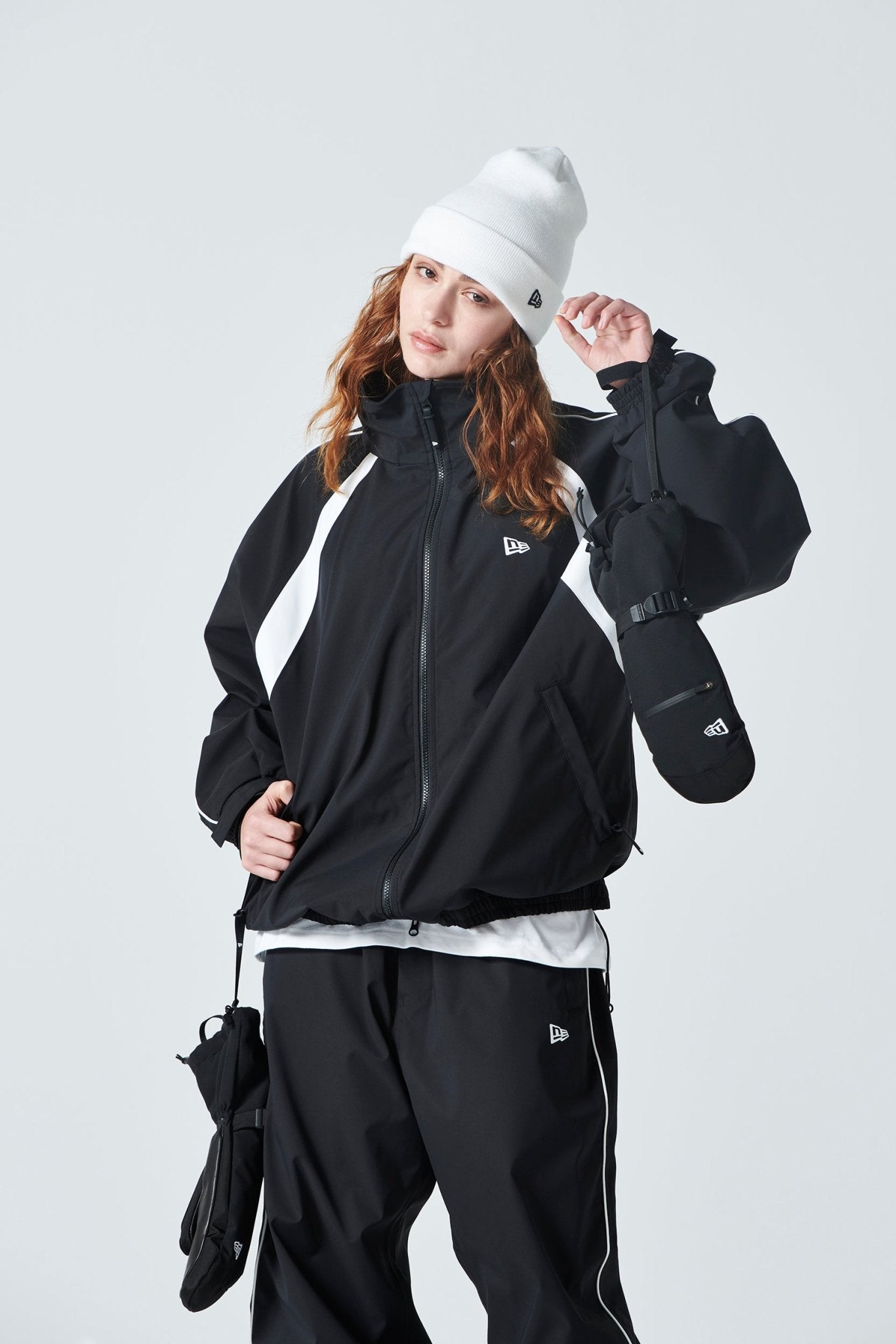 スノートラックジャケット NEW ERA SNOWBOARDING パイピング ブラック 4