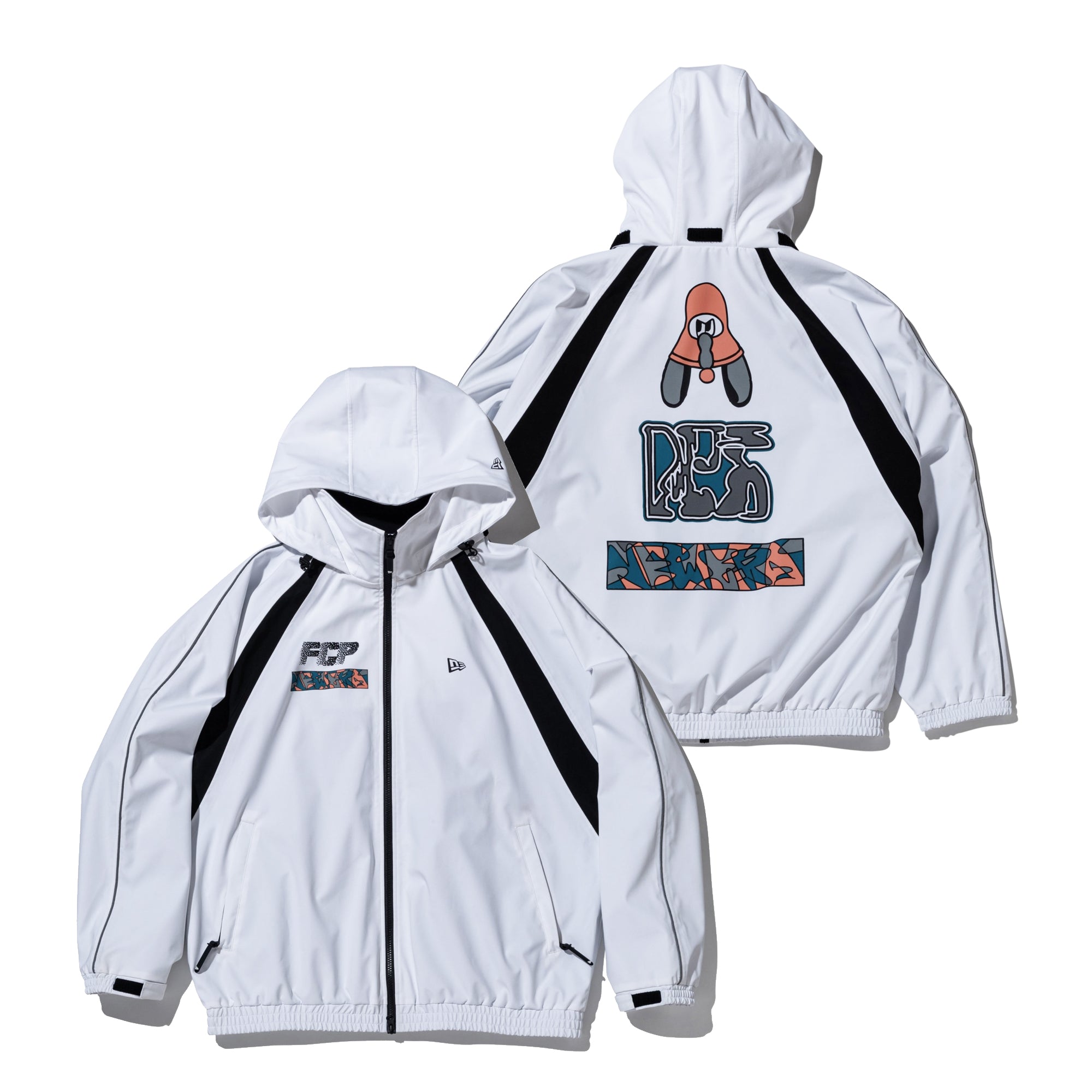 スノートラックジャケット NEW ERA SNOWBOARDING SHINKNOWNSUKE パイピング ホワイト 1