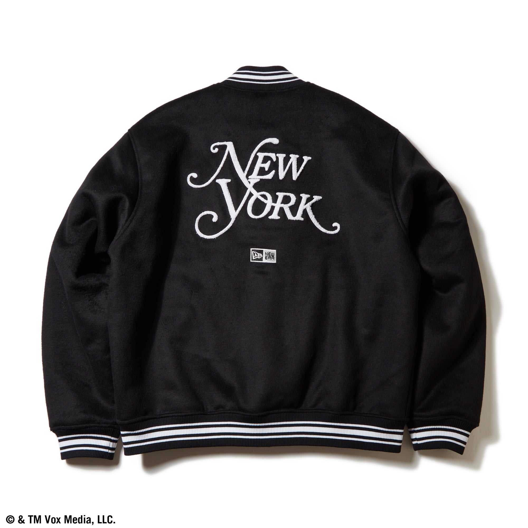 メルトン ヴァーシティジャケット New York Magazine ブラック 4