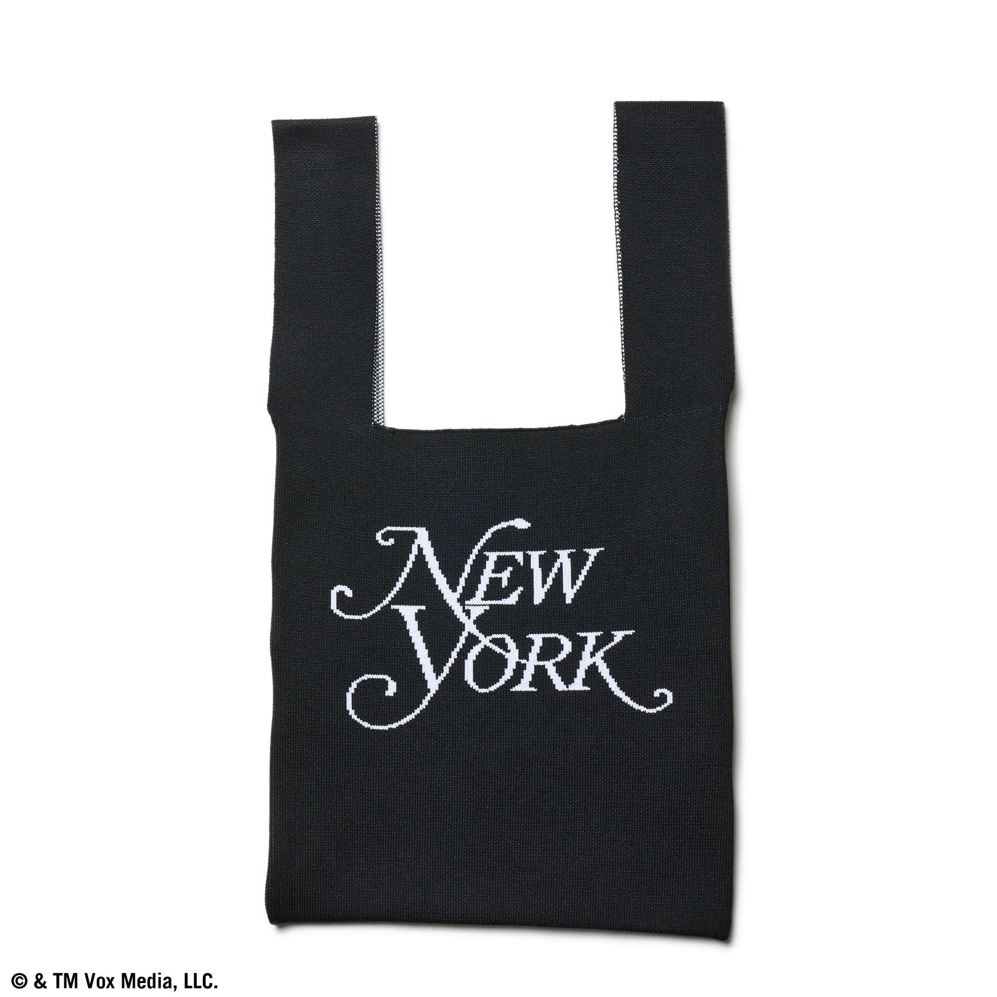 ニットトートバッグ New York Magazine ブラック 5