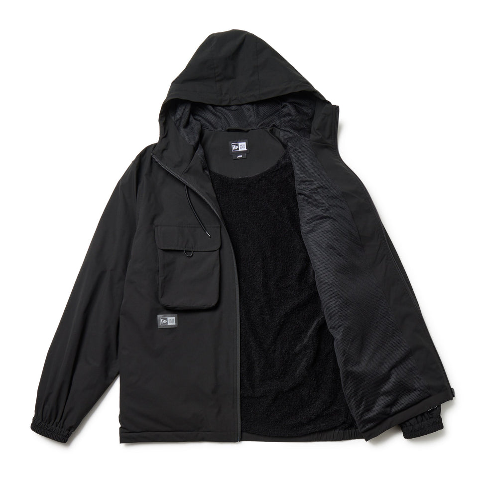 メンズ Newera Chillax Hooded Coach size S ユーティリティー コーチジャケット OCTA ブラック | アウトドア
