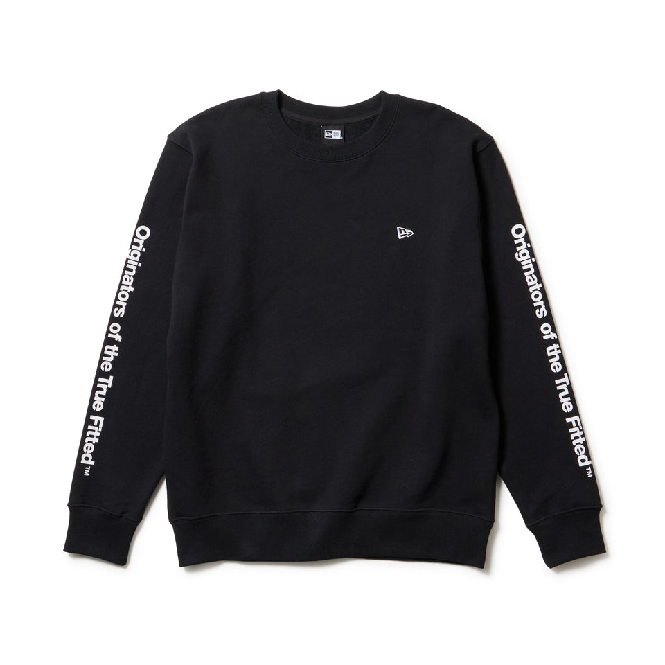 裏毛 スウェット クルーネック Origiators of the True Fitted ブラック - 14682655 - S | NEW ERA ニューエラ公式オンラインストア