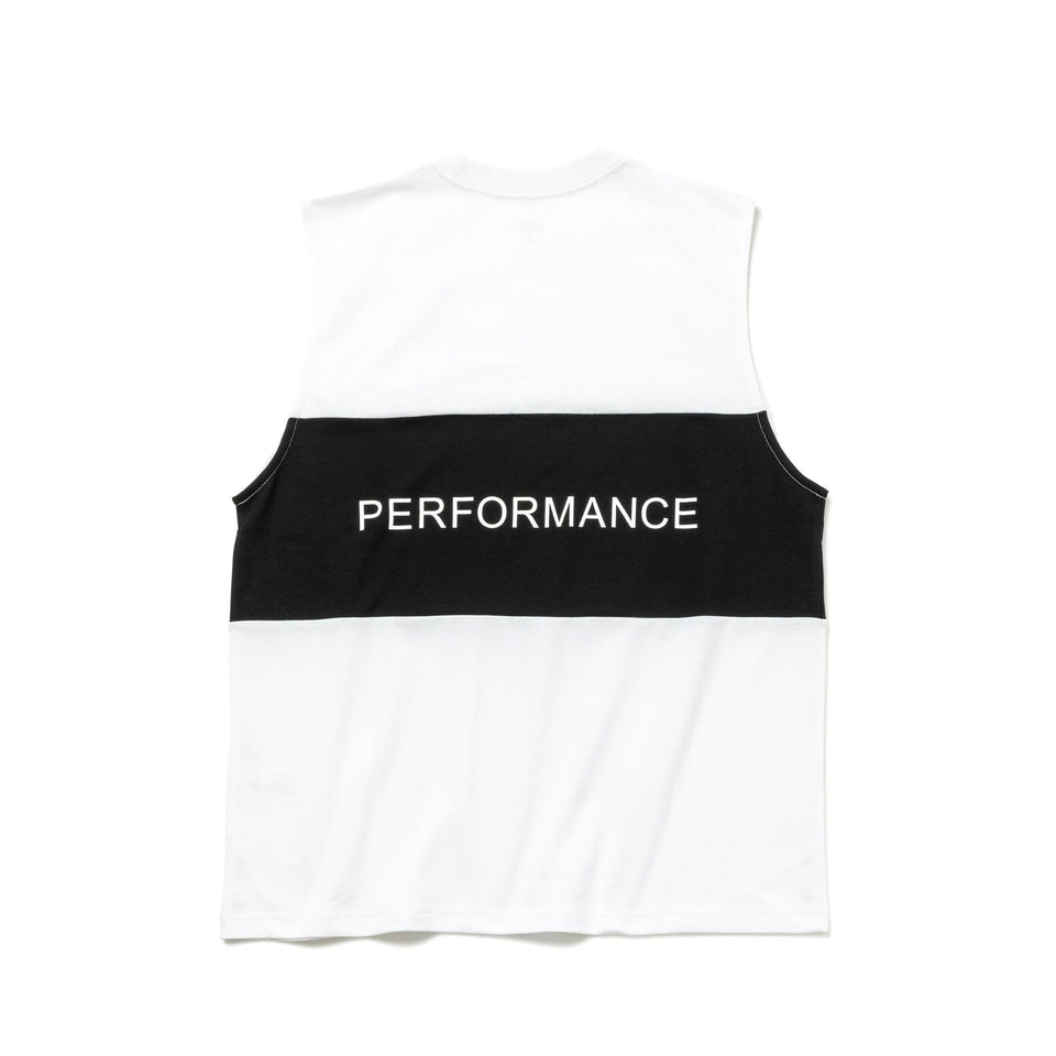 パフォーマンス マッスルタンク Panel Logo ホワイト/ブラック 【 Performance Apparel 】 - 14121981-S | NEW ERA ニューエラ公式オンラインストア