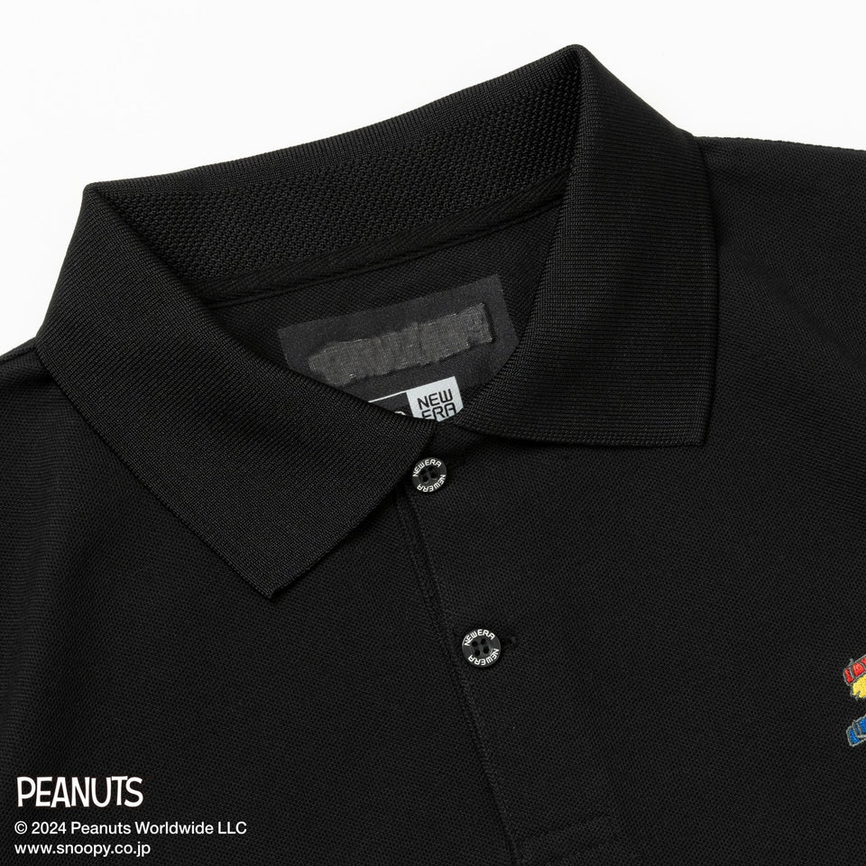 【ゴルフ】半袖 ポロシャツ PEANUTS ピーナッツ ブラック - 14124679-S | NEW ERA ニューエラ公式オンラインストア