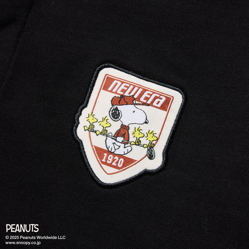 【ゴルフ】 ラグビーシャツ PEANUTS ピーナッツ ワッペン ブラック - 14344458 - S | NEW ERA ニューエラ公式オンラインストア