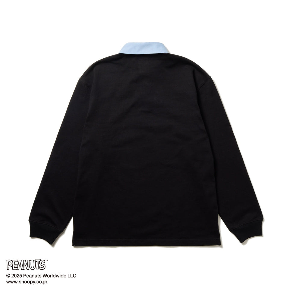 【ゴルフ】 ラグビーシャツ PEANUTS ピーナッツ ワッペン ブラック - 14344458 - S | NEW ERA ニューエラ公式オンラインストア