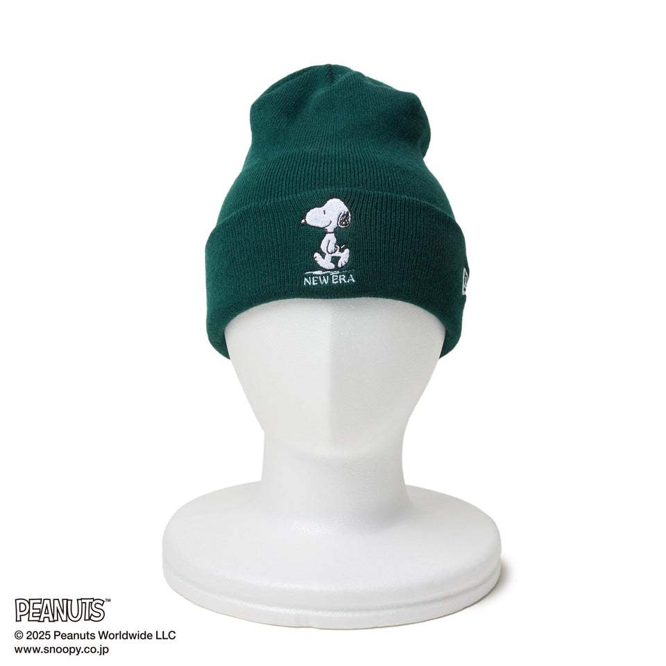 ベーシック カフニット PEANUTS ピーナッツ スヌーピー ダークグリーン - 14344525 - OSFM | NEW ERA ニューエラ公式オンラインストア
