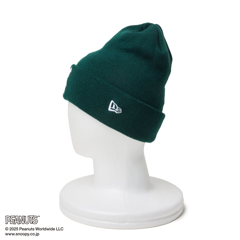 ベーシック カフニット PEANUTS ピーナッツ スヌーピー ダークグリーン - 14344525 - OSFM | NEW ERA ニューエラ公式オンラインストア