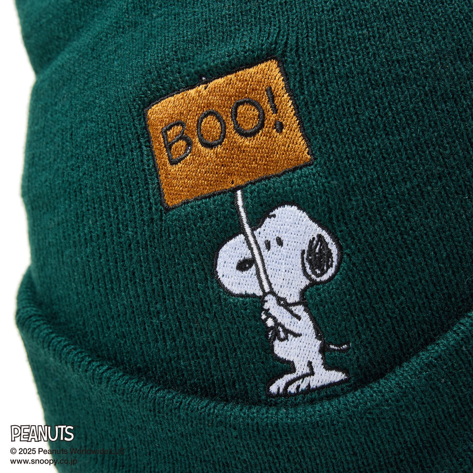 ベーシック カフニット PEANUTS ピーナッツ スヌーピー ダークグリーン - 14344525 - OSFM | NEW ERA ニューエラ公式オンラインストア