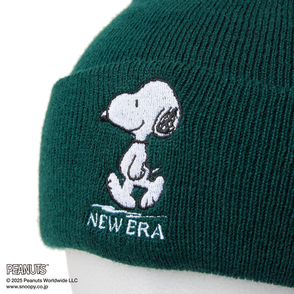 ベーシック カフニット PEANUTS ピーナッツ スヌーピー ダークグリーン - 14344525 - OSFM | NEW ERA ニューエラ公式オンラインストア