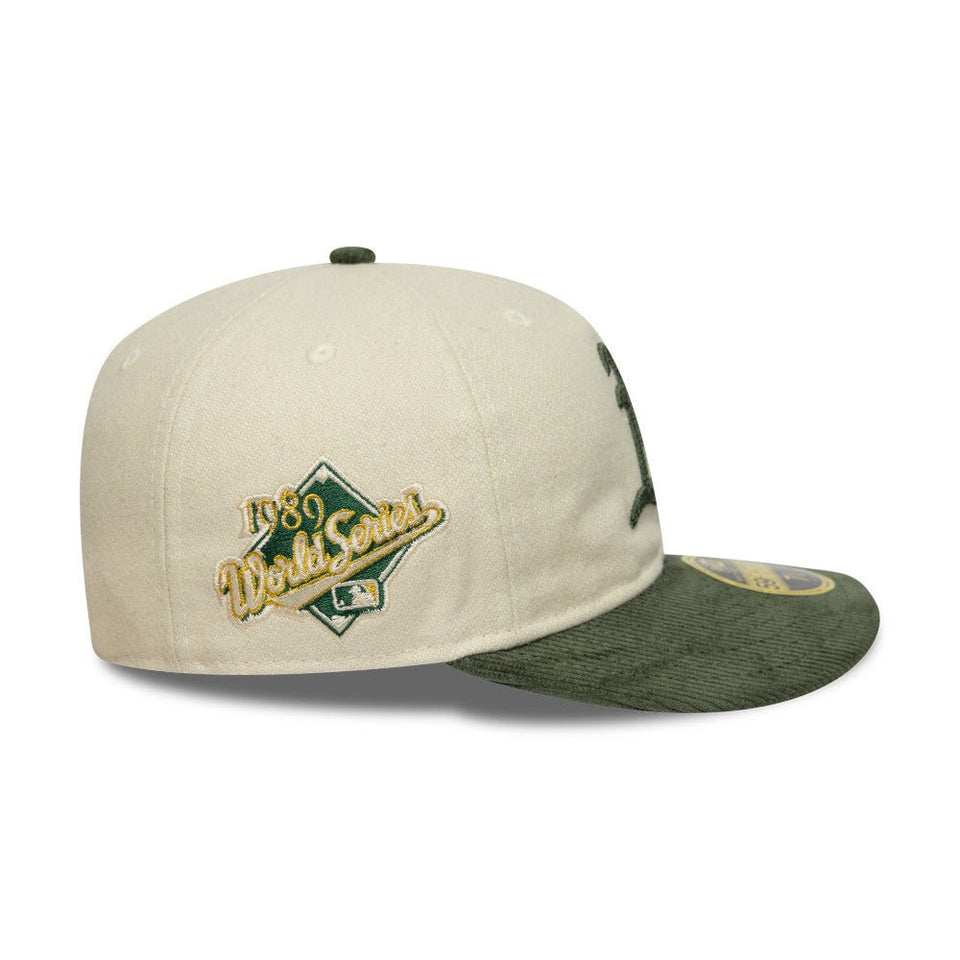 RC 59FIFTY ノンバックラム 59FIFTY DAY Memorial Collection オークランド・アスレチックス オフホワイト ダークグリーンコーデュロイバイザー - 14700170 - 700 | NEW ERA ニューエラ公式オンラインストア