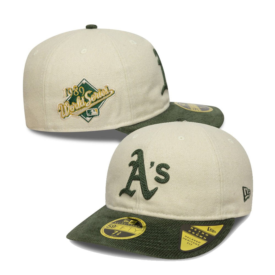 RC 59FIFTY ノンバックラム 59FIFTY DAY Memorial Collection オークランド・アスレチックス オフホワイト ダークグリーンコーデュロイバイザー - 14700170 - 700 | NEW ERA ニューエラ公式オンラインストア
